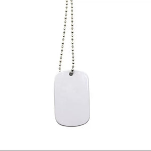 Stainless Steel Dog Tag Double Sided Necklace